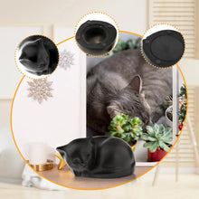 Load image into Gallery viewer, Pet Cremation Urn Storage Sculpture Pet Memorial Figurine Burial Funeral Urn Wooden Cat Urn Memorial Pet Urn Animal Ash