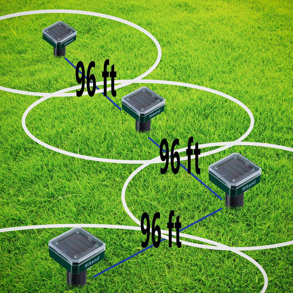 Mole Repellent Stakes 2 Pack - Gopher Repellent Ultrasonic Solar Powered - Sonic Spike Mole and Vole Deterrent for Lawn Garden & Yard - Electronic Devices Outdoors Pest Repeller Snakes Rodents Chaser