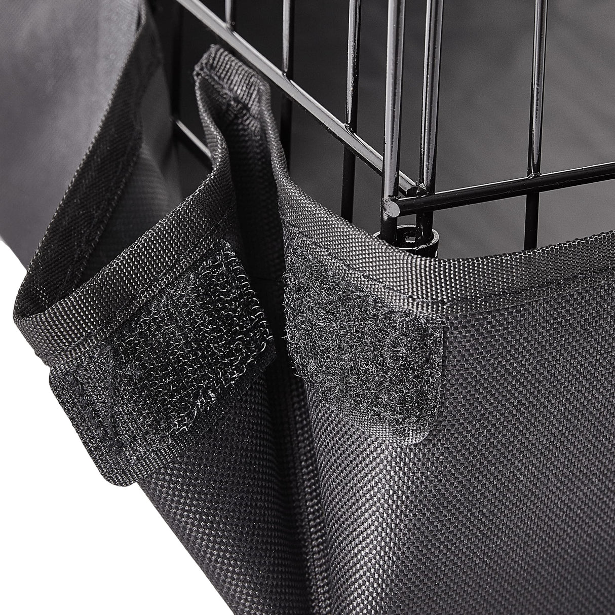 Amazon Basics Leakproof Canvas Bottom Guinea Pig Cage, Easy to Clean Small Animal Habitat with Divider Set, Indoor/Outdoor, Portable, No Tools Needed, 47.6"L x 24.2"W x 14"H, Black