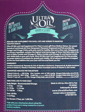 Load image into Gallery viewer, Ultra Oil Skin and Coat Supplement for Dogs and Cats with Hemp Seed, Flaxseed, Grape Seed, and Fish Oils for Relief from Dry Itchy Skin, Dull Coat, Hot Spots, Dandruff, and Allergies, (16 oz)