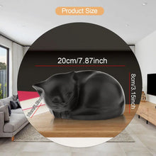 Load image into Gallery viewer, Pet Cremation Urn Storage Sculpture Pet Memorial Figurine Burial Funeral Urn Wooden Cat Urn Memorial Pet Urn Animal Ash