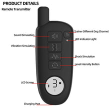 Load image into Gallery viewer, Electric Dog Training Collar Shock Vibration Sound Waterproof Dogs Anti Barking Collar for All Size Pet Training Tool 
