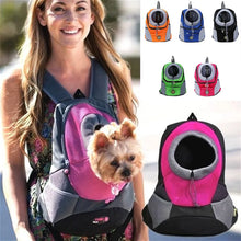 Load image into Gallery viewer, Outdoor Pet Dog Carrier Bag Portable Travel Backpack Front Bag Double Shoulder Mesh Backpack Head Carrying Bags For Cat