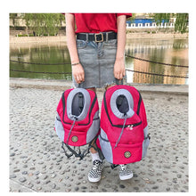 Load image into Gallery viewer, Outdoor Pet Dog Carrier Bag Portable Travel Backpack Front Bag Double Shoulder Mesh Backpack Head Carrying Bags For Cat