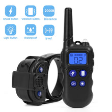 Load image into Gallery viewer, 2km Dog Training Collar With Walkie-Talkie Rechargeable Dog Shock Vibration Beep Waterproof Training Collars for large small dog