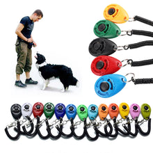 Load image into Gallery viewer, Dog Training Clicker Pet Cat Plastic New Dogs Click Trainer Aid Tools Adjustable Wrist Strap Sound Key Chain Dog Supplies