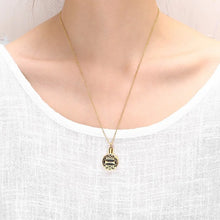 Load image into Gallery viewer, Dog Bone Memorial Round Cremation Ashes Keepsake Urn Pendant Necklace Pet Funeral Jewelry In Stainless Steel