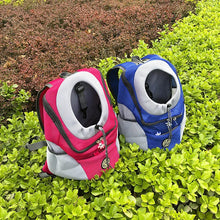 Load image into Gallery viewer, Outdoor Pet Dog Carrier Bag Portable Travel Backpack Front Bag Double Shoulder Mesh Backpack Head Carrying Bags For Cat