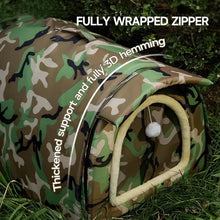 Load image into Gallery viewer, Outdoor Stray Cat and Dog House, Weatherproof and Cold-Resistant Winter Warmth Pet Cave (Camouflage, 18.9 x 16.5 x 14.1 inches)