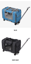 Load image into Gallery viewer, Pet Carrier with Wheels for Dogs Up To 15lbs & Cat Airline Approved Dog Carrier Rolling Pet Carrier Foldable Pet Stroller