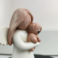 Load image into Gallery viewer, Angel Dog Memorial Figurine Resin Statue, Guardian Angel Holding Puppy Design, Pet Loss Sympathy Gift for Desk