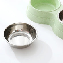 Load image into Gallery viewer, Double Pet Bowls Dog Food Water Feeder Stainless Steel Pet Drinking Dish Feeder Cat Puppy Feeding Supplies Small Dog Accessories