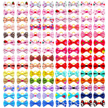 Load image into Gallery viewer, Dog Bow 200PCS Hair Accessories Cute Puppy Bow Handmade Removable Bow With Rubber Band For Dogs and Cat Wholesale Pet Supplies
