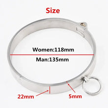 Load image into Gallery viewer, Stainless Steel Collar Lockable Dog Slave Neck Collar Metal Choker Headgear Restraint BDSM Cosplay Adult Toys Sex Toy for Man