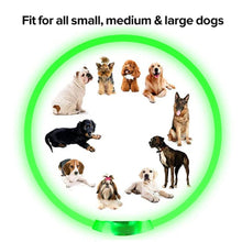 Load image into Gallery viewer, Luminous Dog Collar Light Charge Cat Necklace, Led Fashion Flashing DIY Glowing Safety Collar for Dogs Nighttime Pet Accessorie
