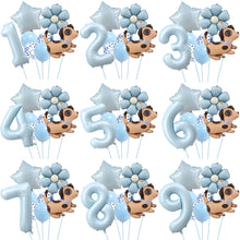 Load image into Gallery viewer, 1 set of dog pet themed birthday balloon decoration set, daisy, husky, spotted dog, sausage, dog, bago, aluminum foil balloon