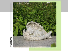 Load image into Gallery viewer, Pet Dog Cat Tombstone Personalized Memorial Stone Resin Statue Creative Angel Dog Cat Ornament Pet Tombstone Memorial Stone