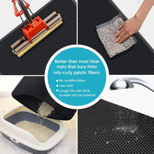 Load image into Gallery viewer, Cat Litter Mat With Gift Double Layer Waterproof Pet Litter Box Mat Non-slip Sand Cat Pad Washable Bed Mat Clean Pad Products