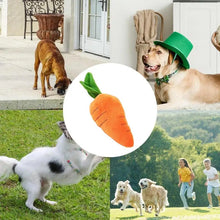 Load image into Gallery viewer, Carrot Dog Puzzle Toys Carrot Shape Dog Squeak Toys Stress Relief Dog Toys Stuffed Plush Puppy Toys For Small Medium And Large