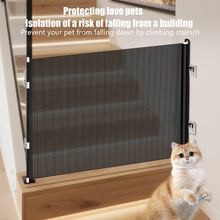 Load image into Gallery viewer, Retractable Dogs Gate Mesh Safety Barrier for Indoor Use No Drilling Pet Isolation Fence for Small Dogs Doorway Hallway Stairs