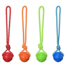 Load image into Gallery viewer, Dog Ball Toys Bouncy Rubber Ball Chew Toys Pet Dog Toy Ball with String Interactive Toys for Big Dog Puppy Games Toys