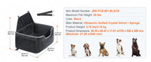 Load image into Gallery viewer, SucceBuy Dog Car Seat Dog Booster Seat for Car with A Storage Pocket Sponge Filling Car Bed for Medium Large Dog up to 55 lbs