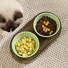 Load image into Gallery viewer, Durable Elevated Dual Bowl Feeder Raised Pet Feeding Station With Non-Slip Stand Easy Feeding For Cats & Small Dogs Water Bowl