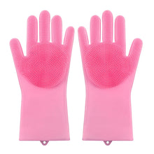 Load image into Gallery viewer, Pet Grooming Gloves Dog Cat Bathing Cleaning Glove Shampoo Scrubber Clean Soft Silicone Hair Removal Glove Hand Skin Protection