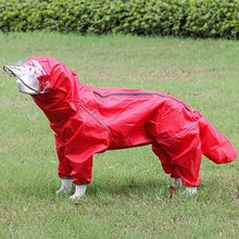 Load image into Gallery viewer, Pet dog, big dog, medium to large dog, golden haired Samoyed, Alaska, all inclusive raincoat, hooded bag, tail rain gear