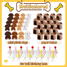 Load image into Gallery viewer, 12-80Set Mini Plush Puppy Stuffed Dogs with Keychain, Adopt A Pet Dog Party Favors Goodie Bags, Animals Bulk Gift Toys