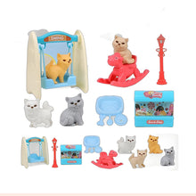 Load image into Gallery viewer, Mini doll pet accessory set, children's playhouse toy pet set, cat and dog bath, park, scene set, birthday and Christmas gifts