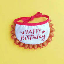 Load image into Gallery viewer, New Pet Birthday Props Dog Party Hat Drool Pocket Cat Birthday Set Decorations Dress Glitter Hot Gold First Birthday Gift