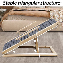Load image into Gallery viewer, Foldable Small Dog Ramps Solid Wood Pine Stairs High Bed Dog Ramps Car Door Outdoor Pets Straight Ladder Climbing Pet Supplies
