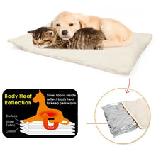 Load image into Gallery viewer, Self-Heating Pet Pads Blanket Puppy Pad Warming Cushion Mat for Cats Dogs Small Pets with Thermal Body Heat Reflecting Core Pad