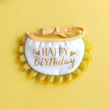 Load image into Gallery viewer, New Pet Birthday Props Dog Party Hat Drool Pocket Cat Birthday Set Decorations Dress Glitter Hot Gold First Birthday Gift
