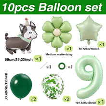 Load image into Gallery viewer, 1 set of dog pet themed birthday balloon decoration set, daisy, husky, spotted dog, sausage, dog, bago, aluminum foil balloon