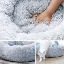 Load image into Gallery viewer, Soft Plush Pet Beds USB Heating Round Dog Bed Donut Round Beds For Small Medium Dogs And Cats Comfortable And Machine Washable