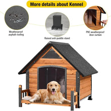 Load image into Gallery viewer, Dog House Outdoor, Insulated Kennel Outside for Large Breed, Weatherproof Shelter with Anti-Chewing Iron Frame