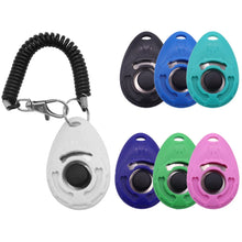 Load image into Gallery viewer, Dog Training Clicker Pet Cat Dog Click Trainer Various Style Aid Adjustable WristStrap Sound Key Chain Dog Repeller Pet Product