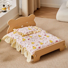 Load image into Gallery viewer, Wooden Dog Bed Four Seasons Universal Teddy Small Dog Summer Special Bed Suspended Off-the-und Pet Wood Bed