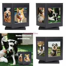 Load image into Gallery viewer, Pet Memory Cremation Box with Rotating Photo Frame Practical Dog Cremation Box HX6C