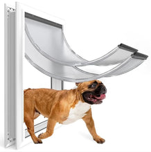 Load image into Gallery viewer, Weatherproof Dog Door, Aluminum Pet Door for Interior with Magnetic Flap and Lockable Sliding Panel, Heavy Duty Doggy