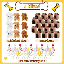 Load image into Gallery viewer, 12-80Set Mini Plush Puppy Stuffed Dogs with Keychain, Adopt A Pet Dog Party Favors Goodie Bags, Animals Bulk Gift Toys