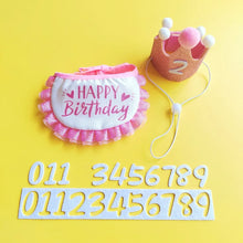 Load image into Gallery viewer, New Pet Birthday Props Dog Party Hat Drool Pocket Cat Birthday Set Decorations Dress Glitter Hot Gold First Birthday Gift