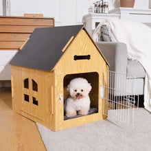 Load image into Gallery viewer, Dog House Indoor for Small Dogs or Cats, Cozy Wooden Design, Small Indoor Bed House, with Air Vents and Elevated Floor Warm Dog