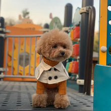 Load image into Gallery viewer, Fashion British Style Dog Cloak Windbreaker CorgiFrench Bulldog Pet Dog Bib Pet Clothing Cape Pets Costume Trench For Small Dog