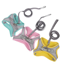 Load image into Gallery viewer, Dog Harness Leash Set for Small Dogs Adjustable Puppy Cat Harness Vest French Bulldog Chihuahua Pug Outdoor Walking Lead Leash