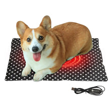 Load image into Gallery viewer, Pet heating pad outdoor indoor electric USB heating pad washable three Mode temperature adjustable heating blanket for cats dogs