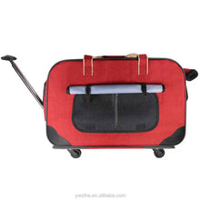 Load image into Gallery viewer, Pet Dog Carrier Bags With Removable Rolling Wheels Dogs Cats Carrier Backpack Breathable Luggage Pets Car Travel Transport Bags