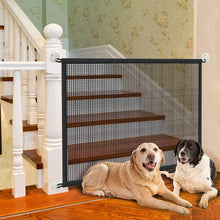 Load image into Gallery viewer, Pet Dog Barrier Fences With 4Pcs Hook Pet Isolated Network Stairs Gate New Folding Breathable Mesh Playpen For Dog Safety Fence